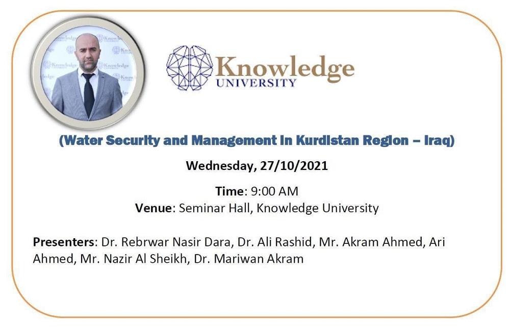 Water Security and Management In Kurdistan Region - Iraq Water Security and Management In Kurdistan Region - Iraq