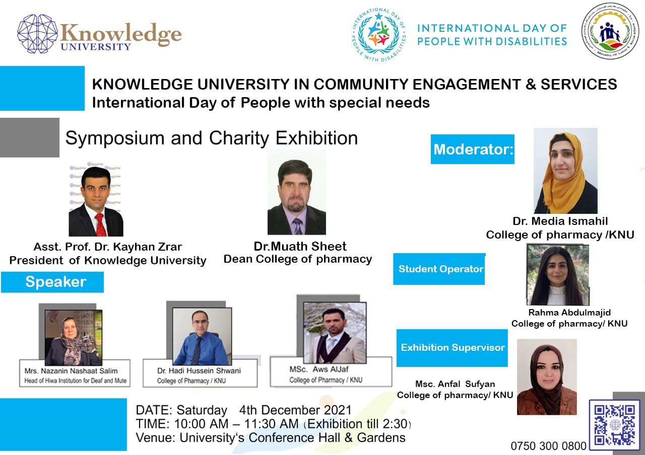 International Day of People with special needs Symposium and Charity Exhibition 