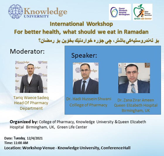 International Workshop For Better Health, What Should We Eat In Ramadan