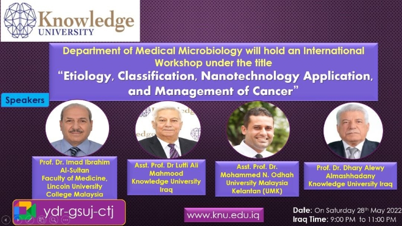 Etiology, Classification, Nanotechnology Application, And Management Of Cancer Online International Workshop