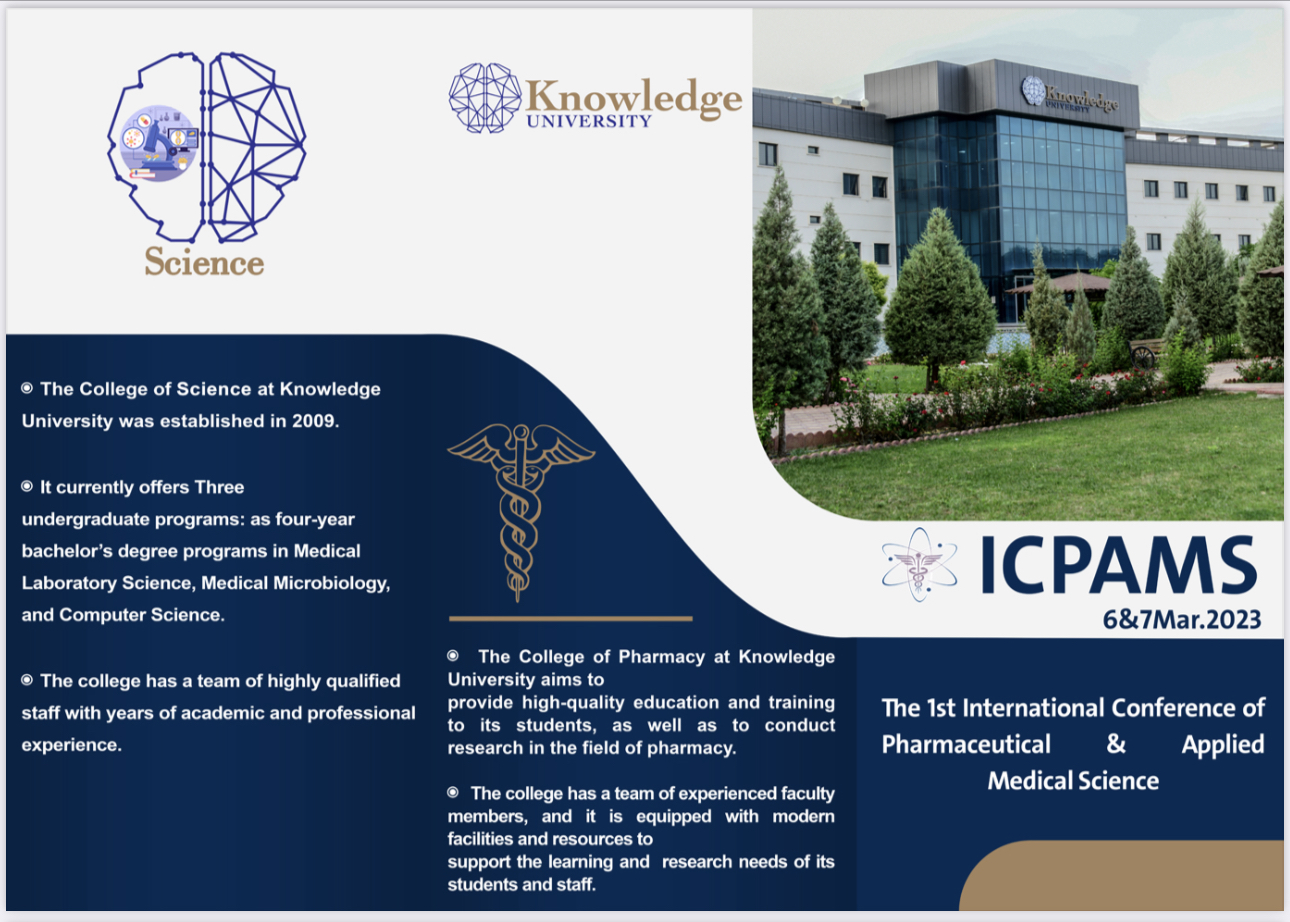 The 1st International Conference of Pharmaceutical &amp; Applied Medical Science/ Day 1