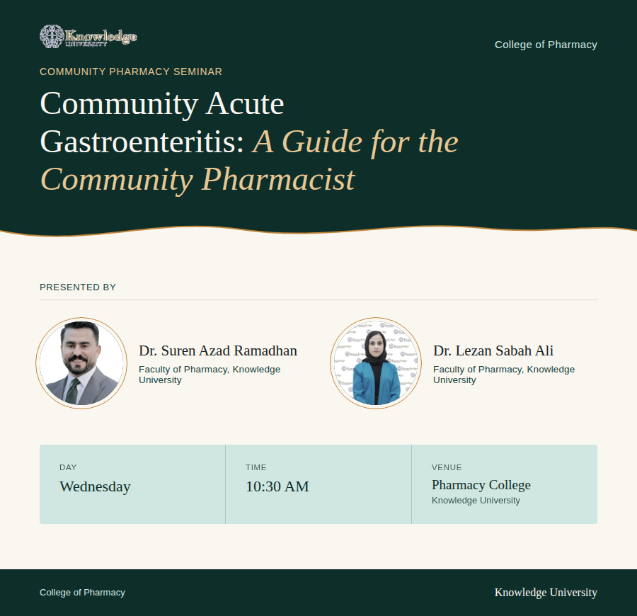 Community Acute Gastroenteritis: A Comprehensive Guide for the Community Pharmacists