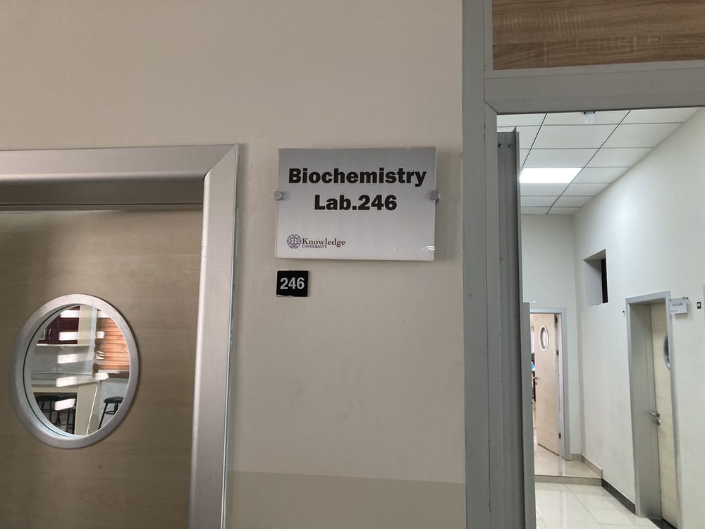 Knowledge University, Medical Laboratory Science Department, Biochemistry Lab