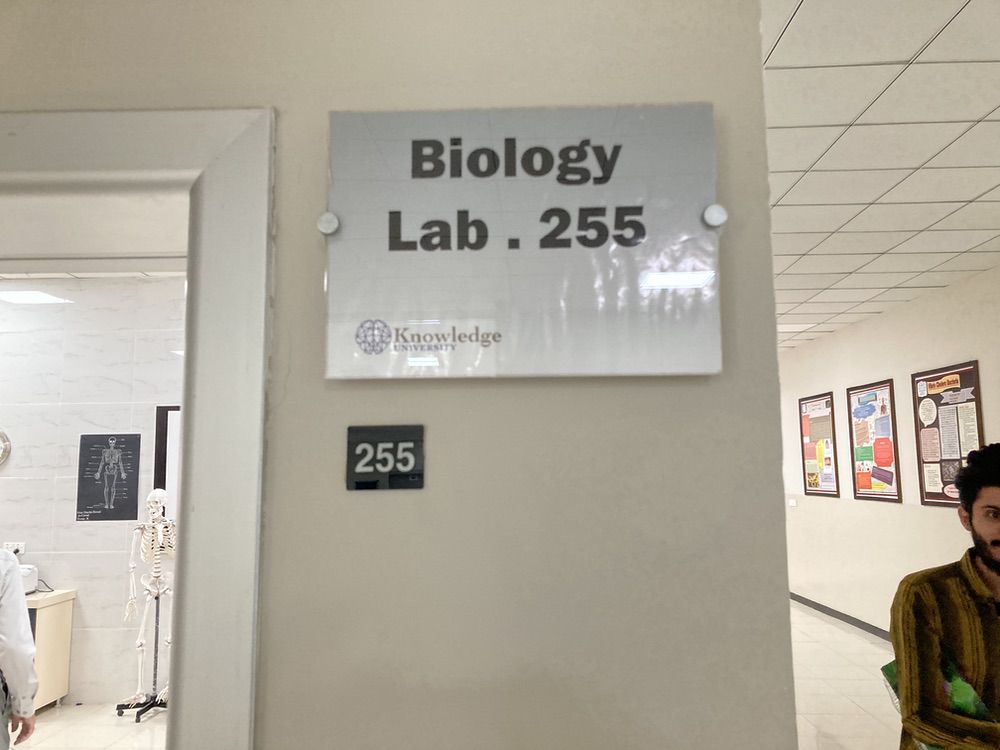 Knowledge University, Medical Laboratory Science Department, Biology Lab