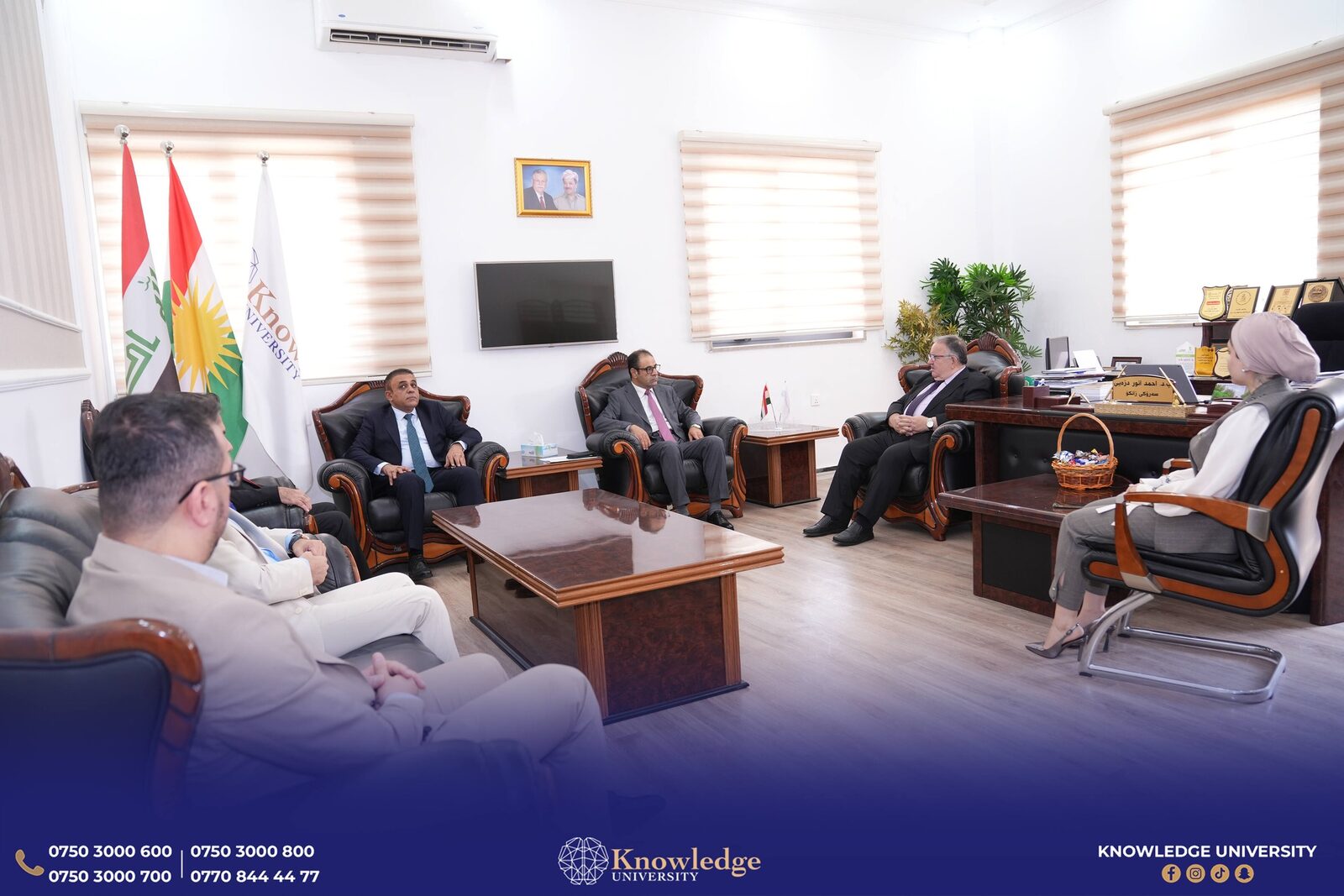 High-Level Delegation from Erbil General Directorate of Health Visits Knowledge University