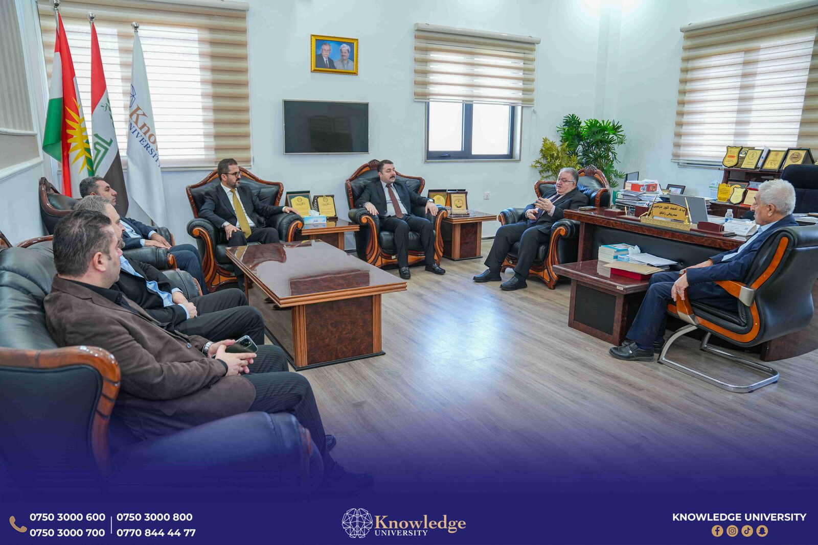 Knowledge University President Receives Delegation from the Erbil Reform Directorate