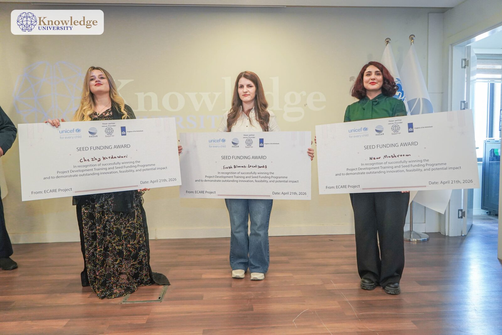 Celebrating Top Winners of UNICEF and Hasar Innovation Training
