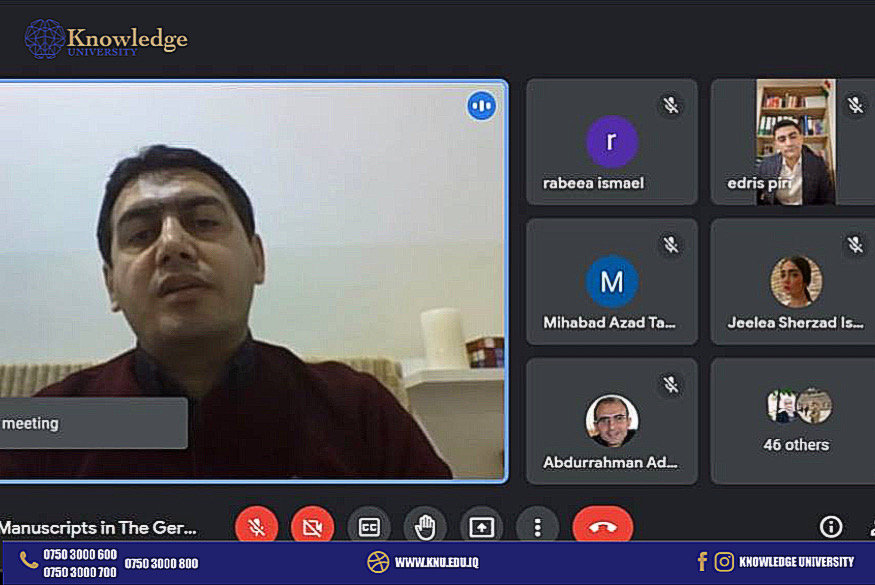 Knowledge University held an international workshop Online