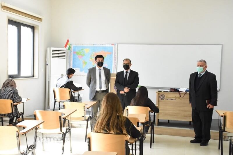 بەسەرکردنەوە ھۆڵی تاقیکردنەوەکان لەلایەن سەرۆکایەتی زانکۆی نۆلج