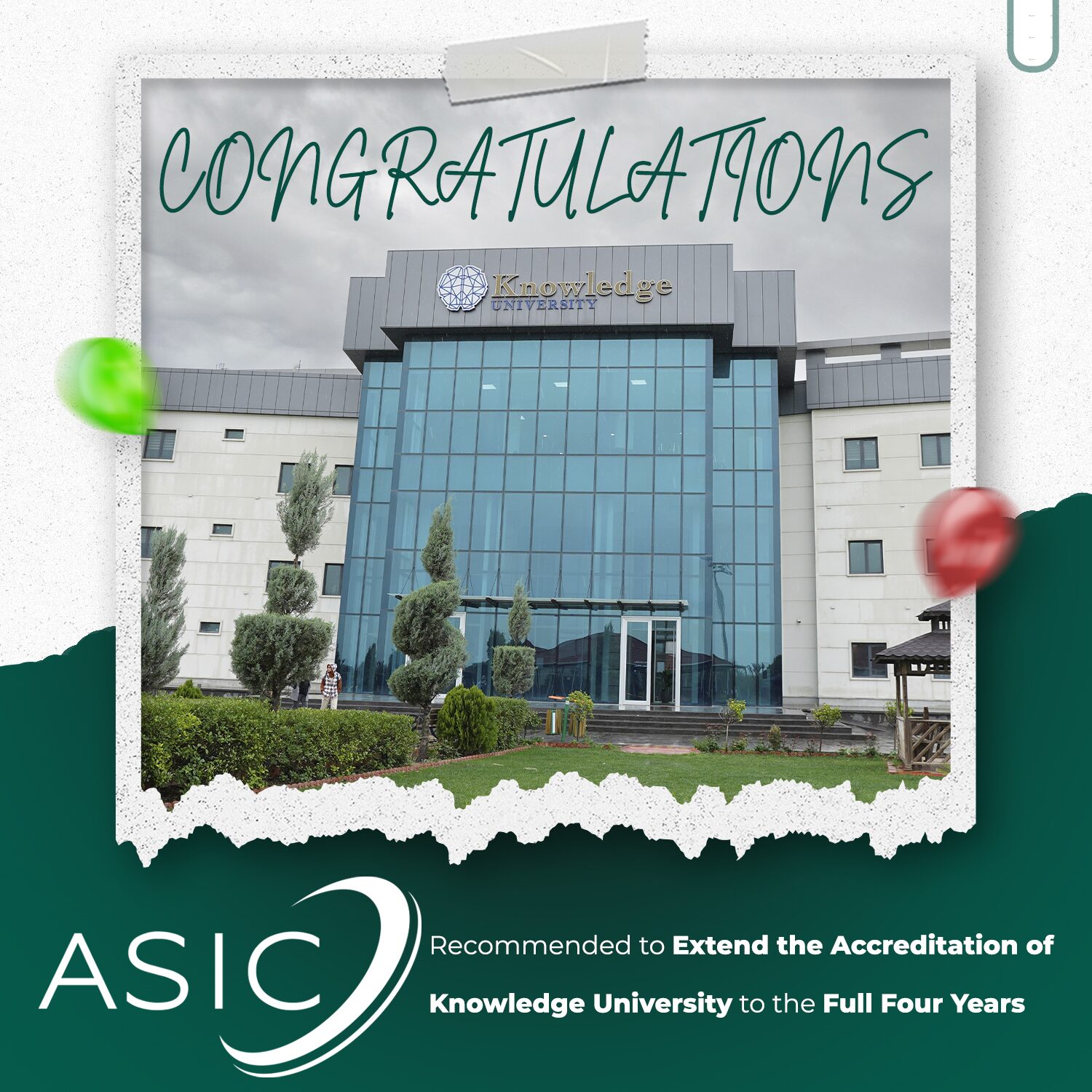 Knowledge University-Erbil Receives Four-Year Accreditation Extension, Recognized by ASIC Committee