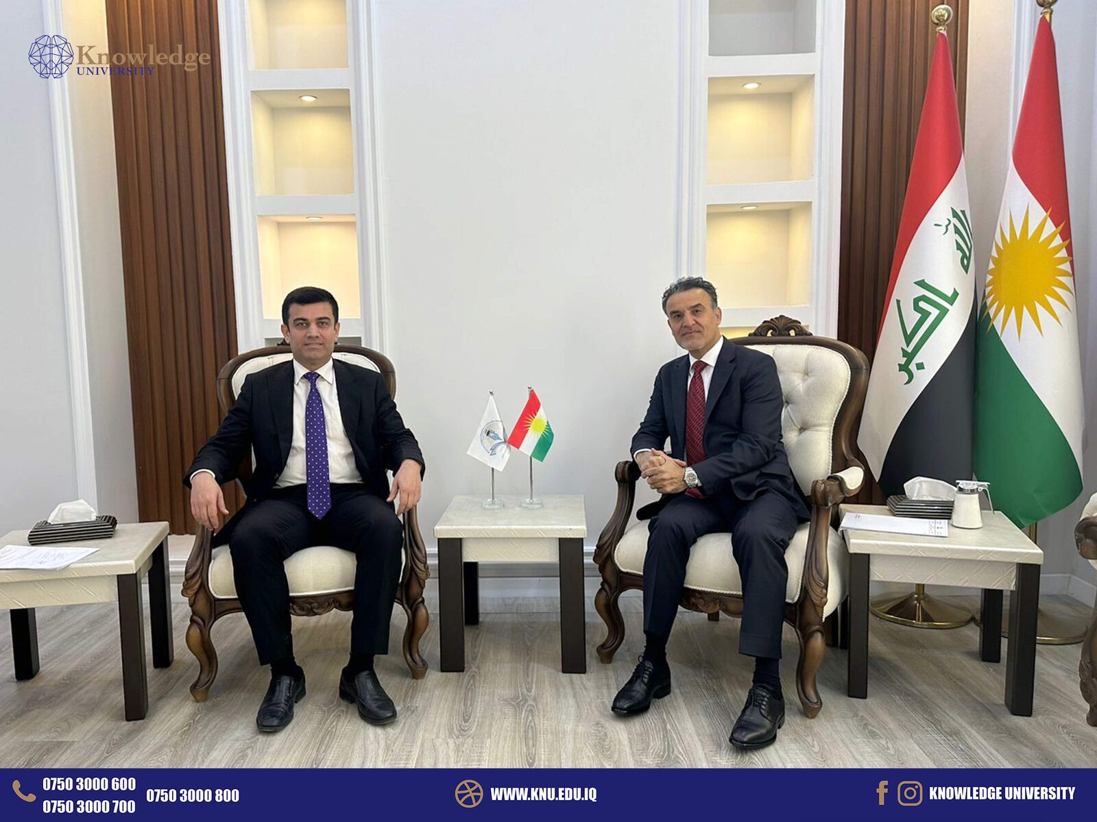 President of Knowledge University Discussed Student Welfare and Progress with Minister of Higher Education