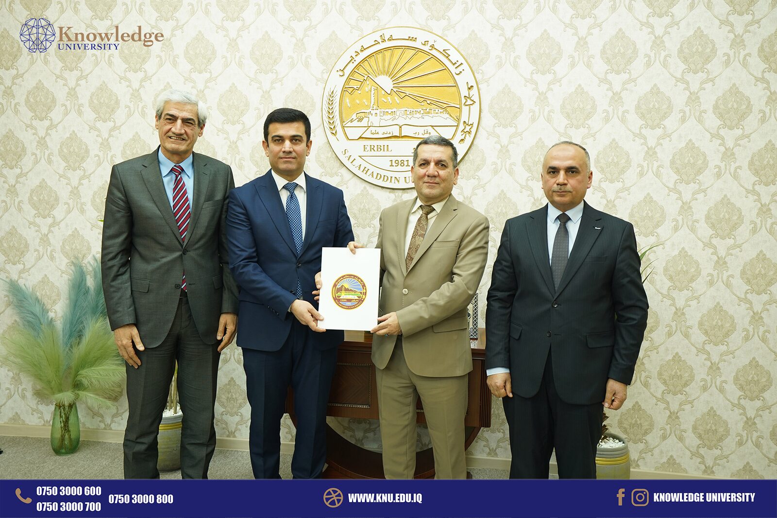 President of Knowledge University, Honored with Professor Title from Salahaddin University - Erbil