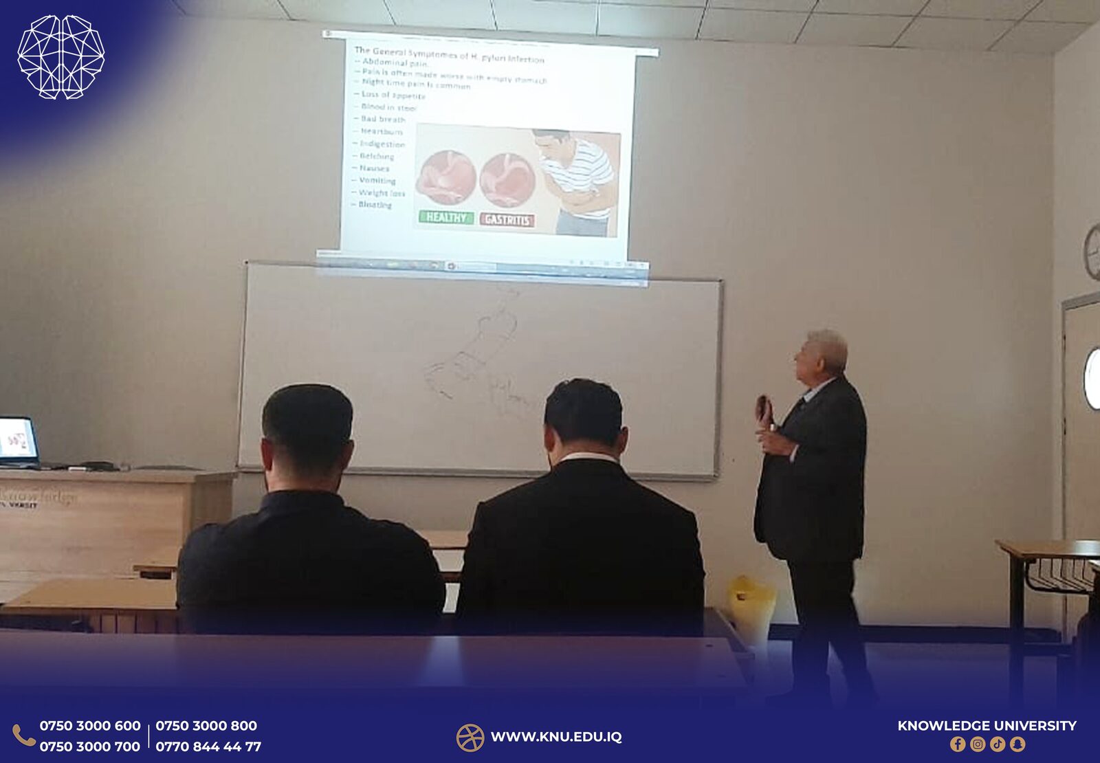 Dr. Dhariy Alewi Presents Seminar on Food-Borne Helicobacteriosis at Knowledge University