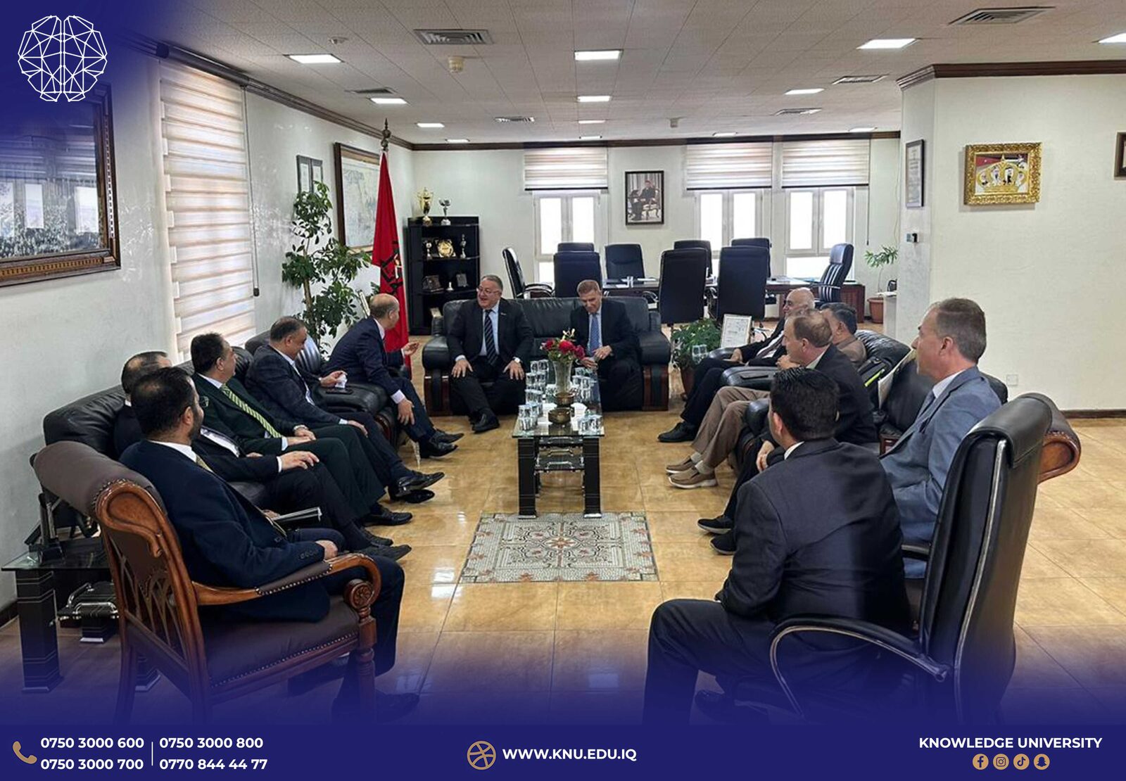 Knowledge University President and Iraqi University Delegation Visit Mutah University in Jordan