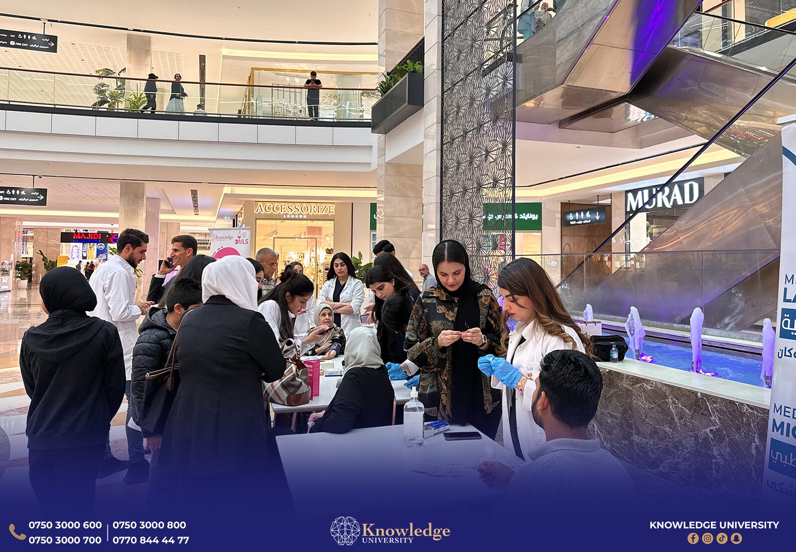 Medical Microbiology Students Lead Community Health Awareness Event at Grand Majidi Mall