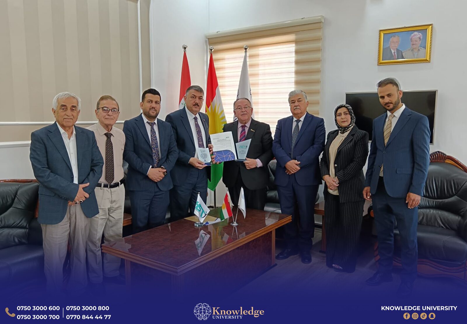 Knowledge University Signs MoU with Haibat Sultan Technical Institute and Zansty Sardam Institute